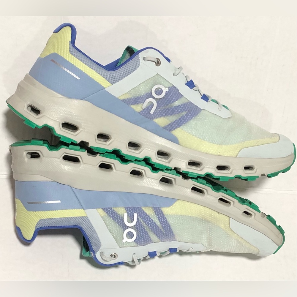 On Running Men's White, Green & Blue Athletic Shoes - Picture 5 of 11